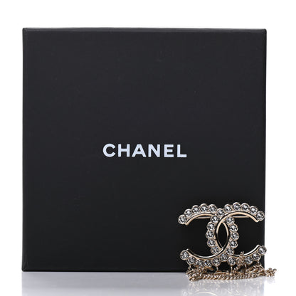 Chanel Metal Crystal Bow-tiful CC Chain Brooch Gold 5 of 5