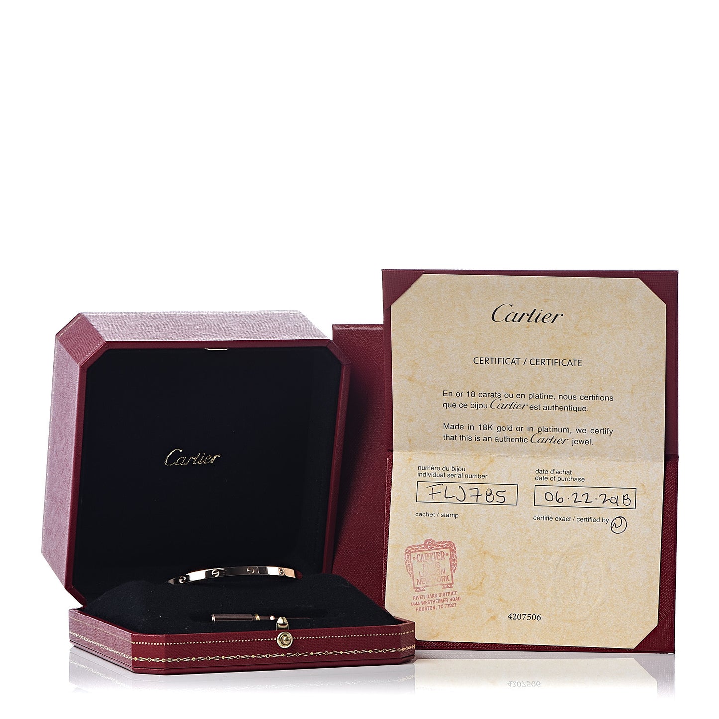 18K Pink Gold Small LOVE Bracelet 17