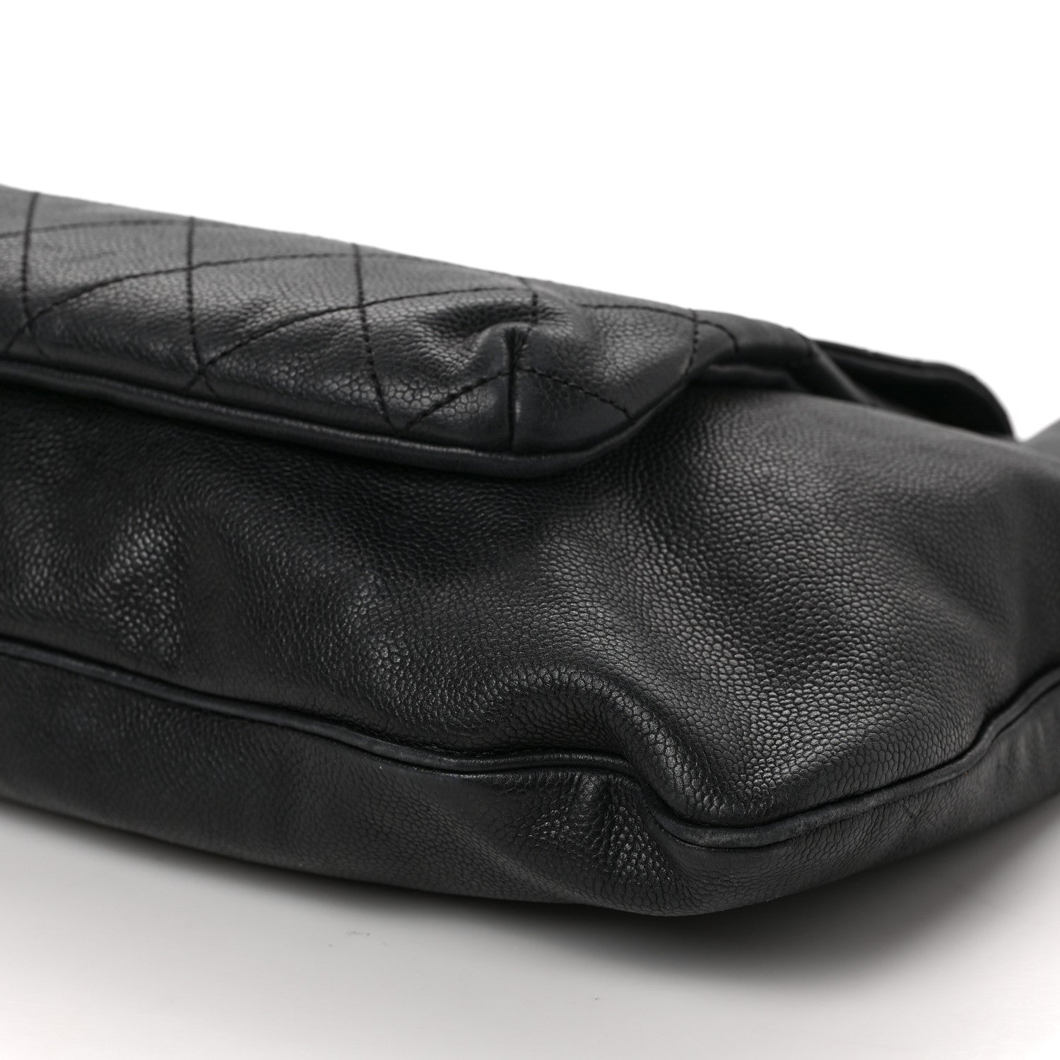 Chanel Caviar Stitched Pocket In The City Hobo Black 9 of 11