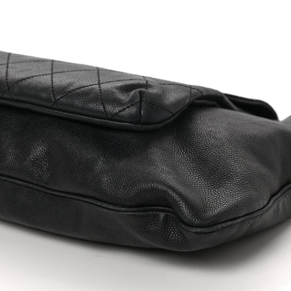 Chanel Caviar Stitched Pocket In The City Hobo Black 9 of 11
