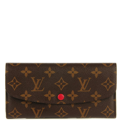 Louis Vuitton Monogram Emilie Wallet Red 1 of 7