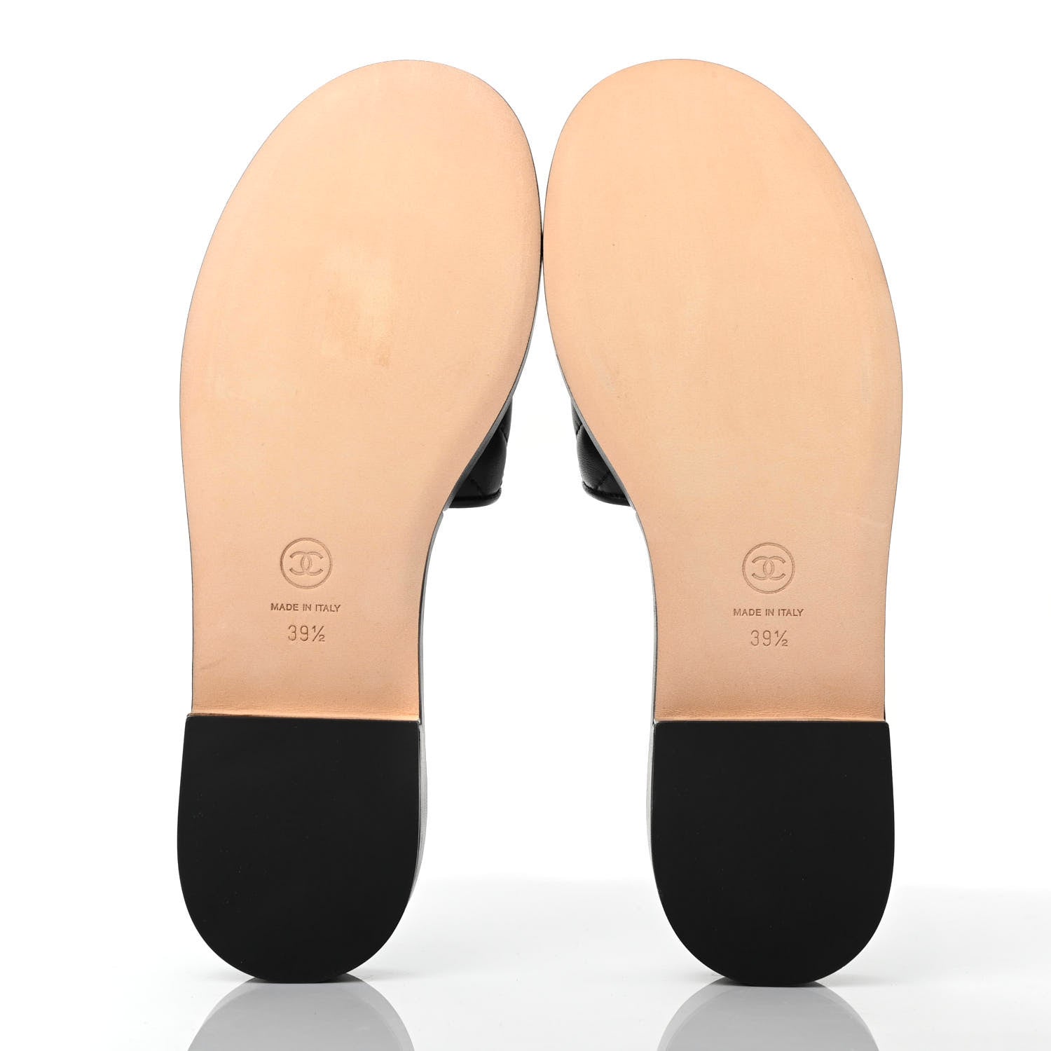 Chanel Lambskin Quilted CC Mules 39.5 Black 4 of 4