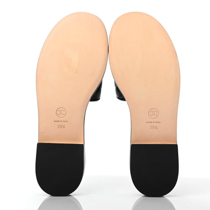 Chanel Lambskin Quilted CC Mules 39.5 Black 4 of 4