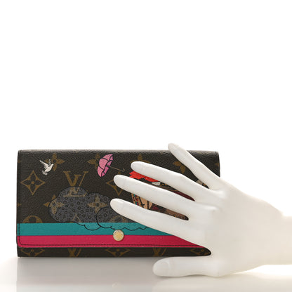 Louis Vuitton Monogram 2015 Christmas Animation Sarah Wallet Hibiscus 2 of 10
