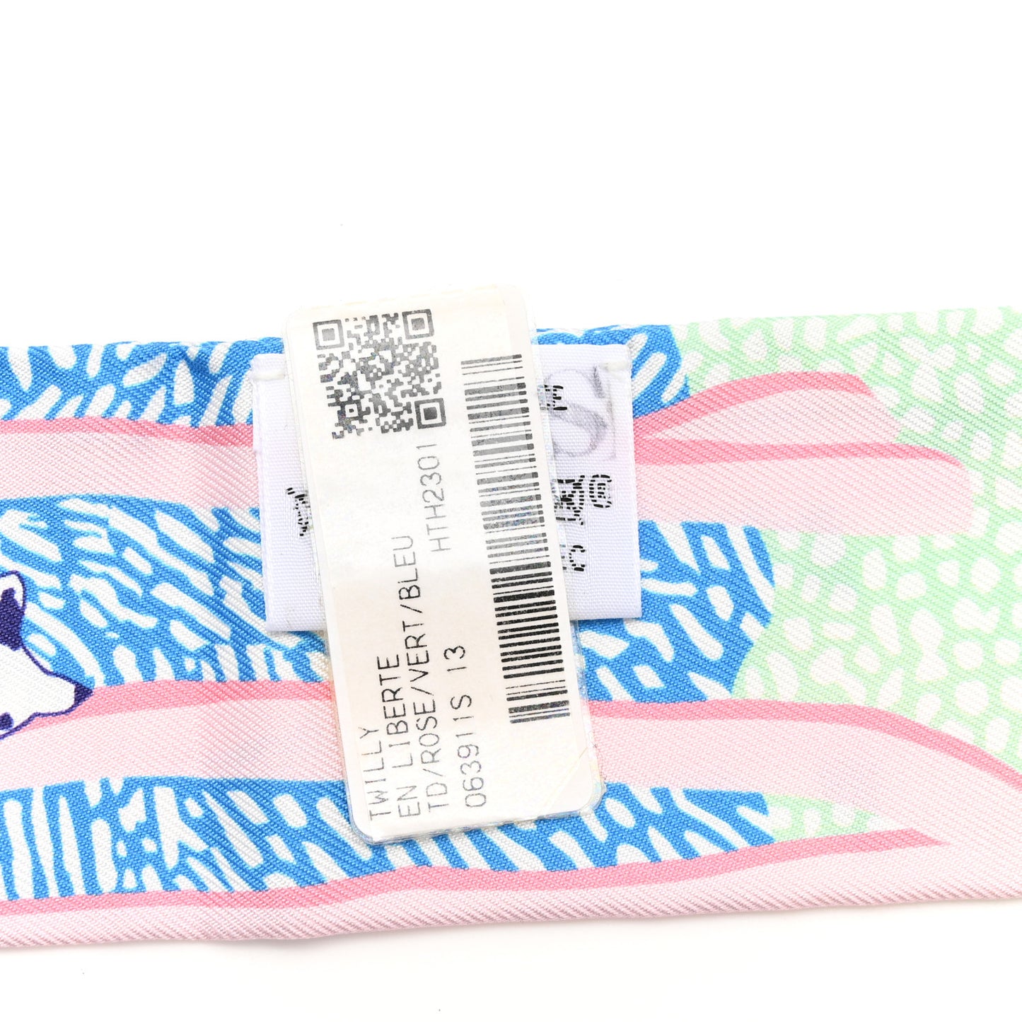 Silk En Liberte Twilly Rose Vert Bleu