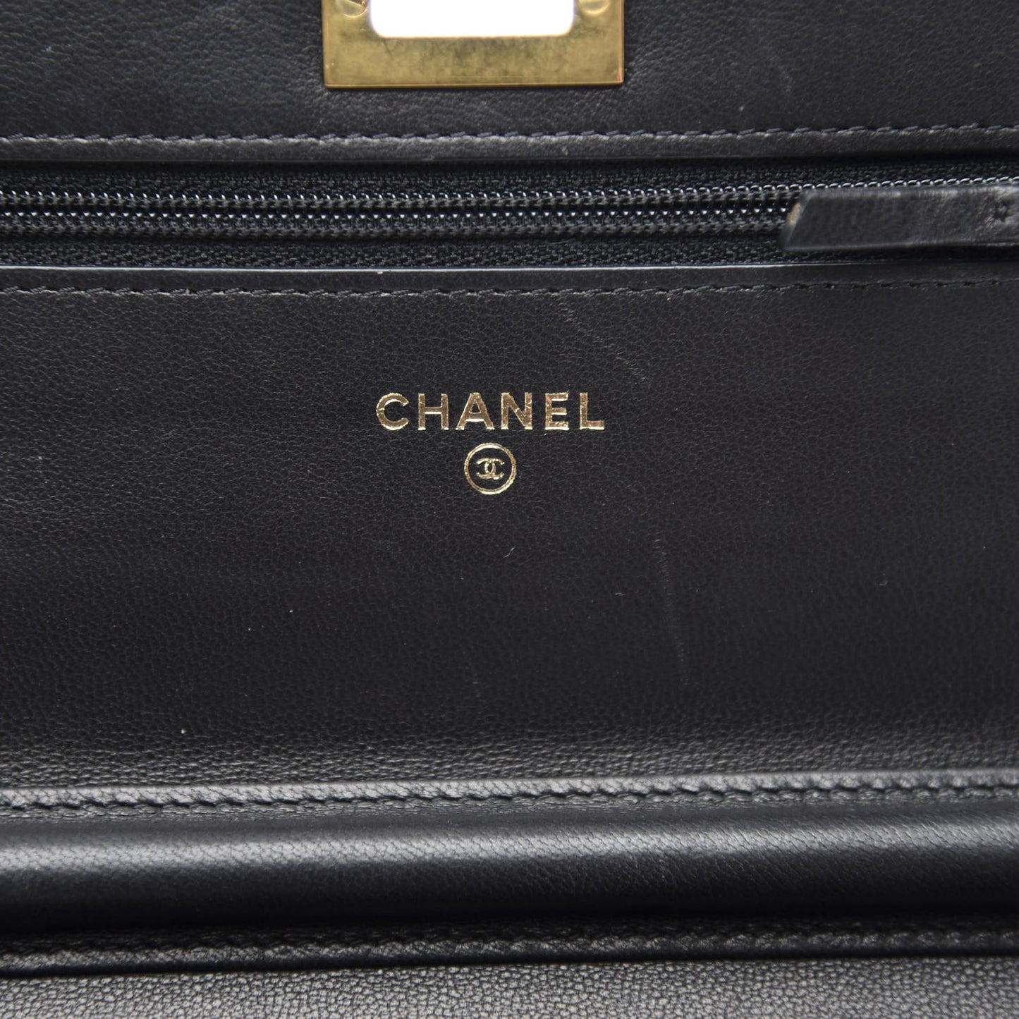 Aged Calfskin Quilted Reissue Wallet On Chain WOC Black