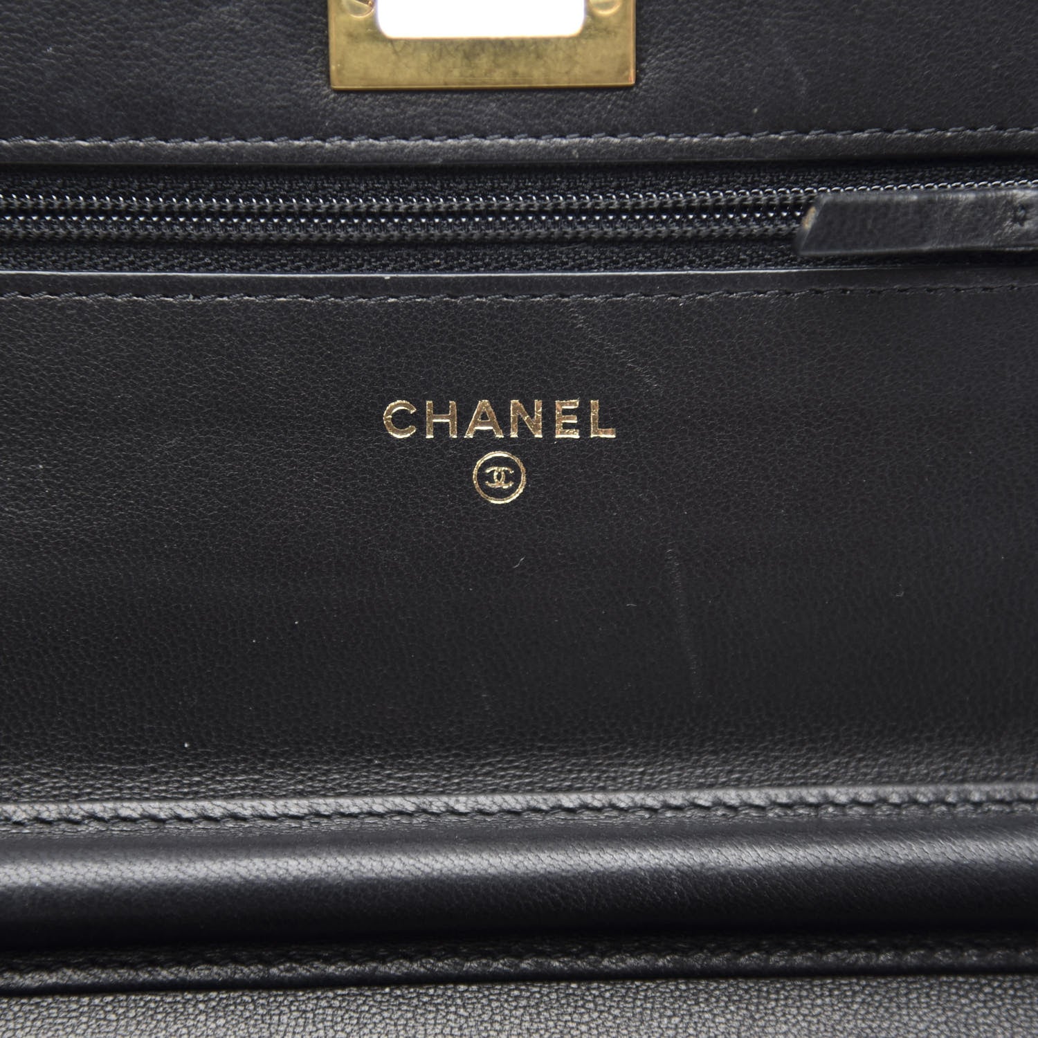 Chanel Aged Calfskin Quilted Reissue Wallet On Chain WOC Black 5 of 11