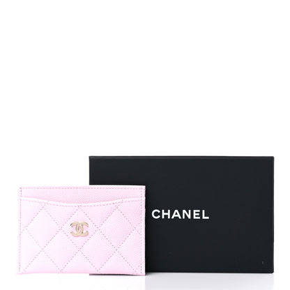Chanel Caviar Quilted Card Holder Light Pink 9 of 9