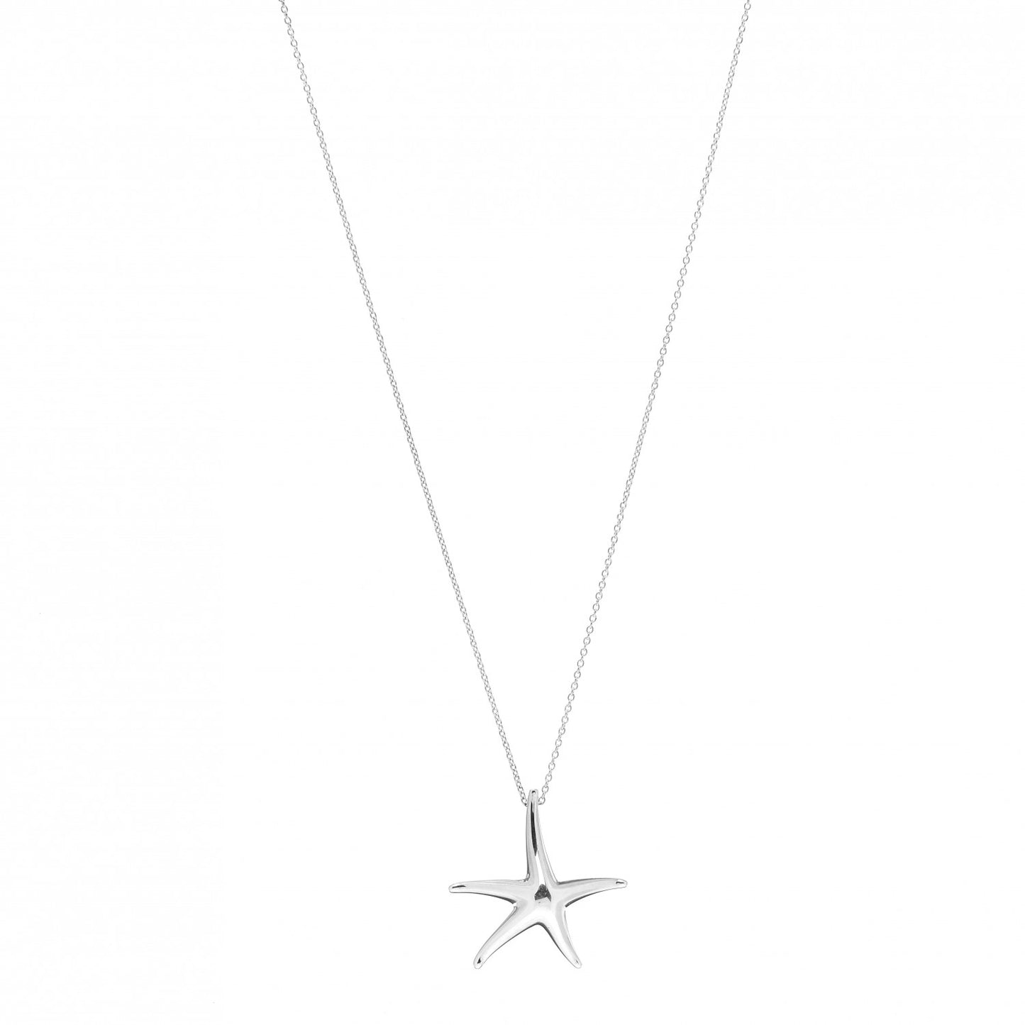Sterling Silver 28mm Elsa Peretti Starfish Pendant Necklace