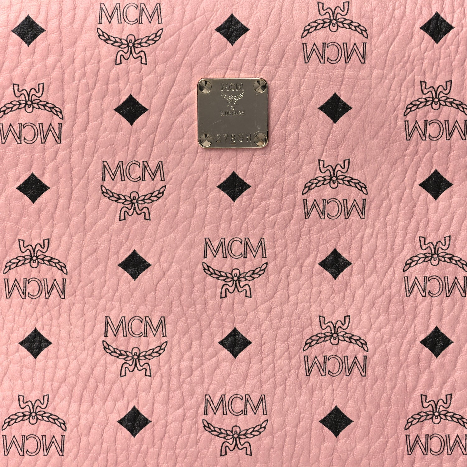 MCM Visetos Medium Zip Pouch Pink 8 of 11