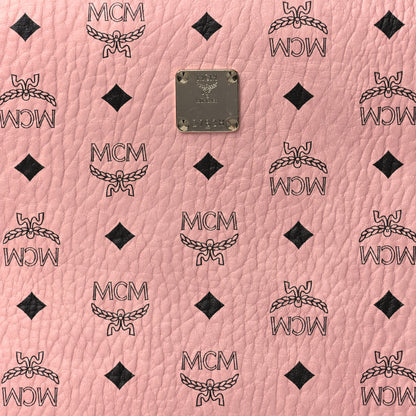 MCM Visetos Medium Zip Pouch Pink 8 of 11