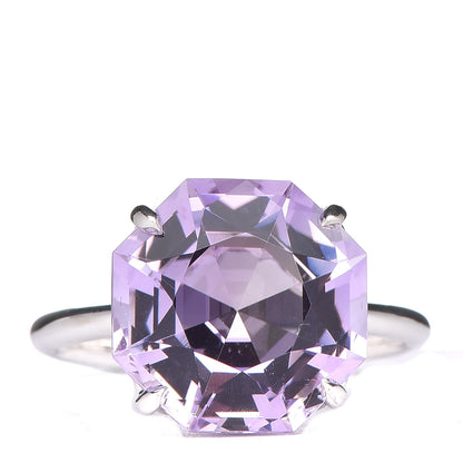 Tiffany Sterling Silver Amethyst Round Sparklers Cocktail Ring 57 8 1 of 6