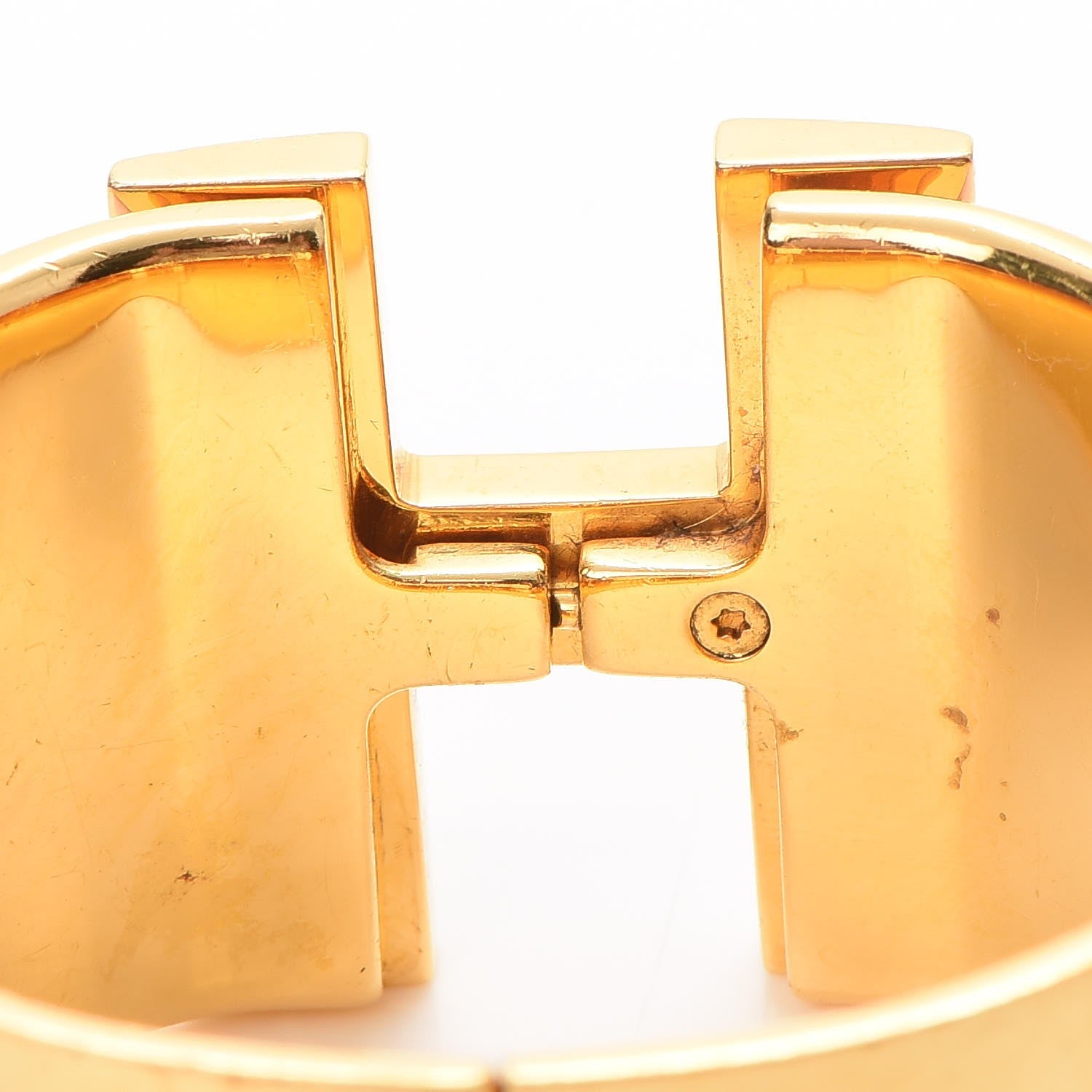 Hermes Enamel Extra Wide Clic Clac H Bracelet PM Rose Poudre 7 of 10