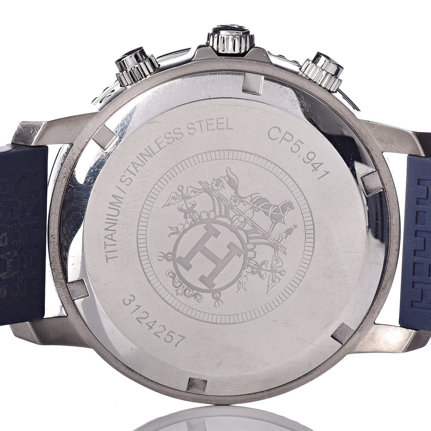 Stainless Steel Rubber 41mm Clipper Chronograph Quartz Watch Blue