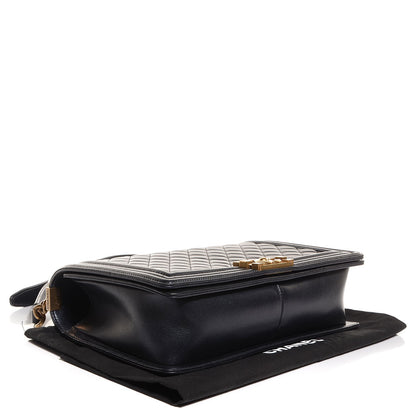 Chanel Lambskin Quilted New Medium Boy Flap Pearl Black 4 of 8