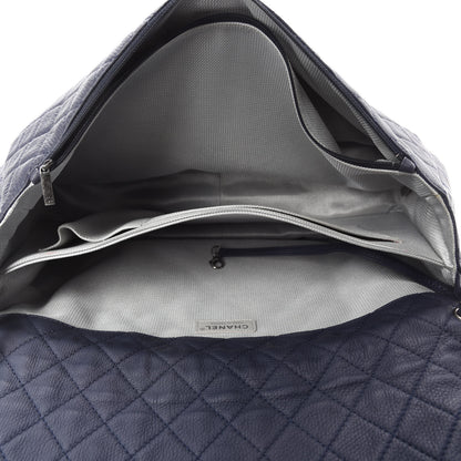 Chanel Calfskin Quilted XXL Travel Flap Bag Navy 5 of 10