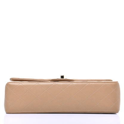 Chanel Lambskin Quilted Medium Double Flap Beige 11 of 18