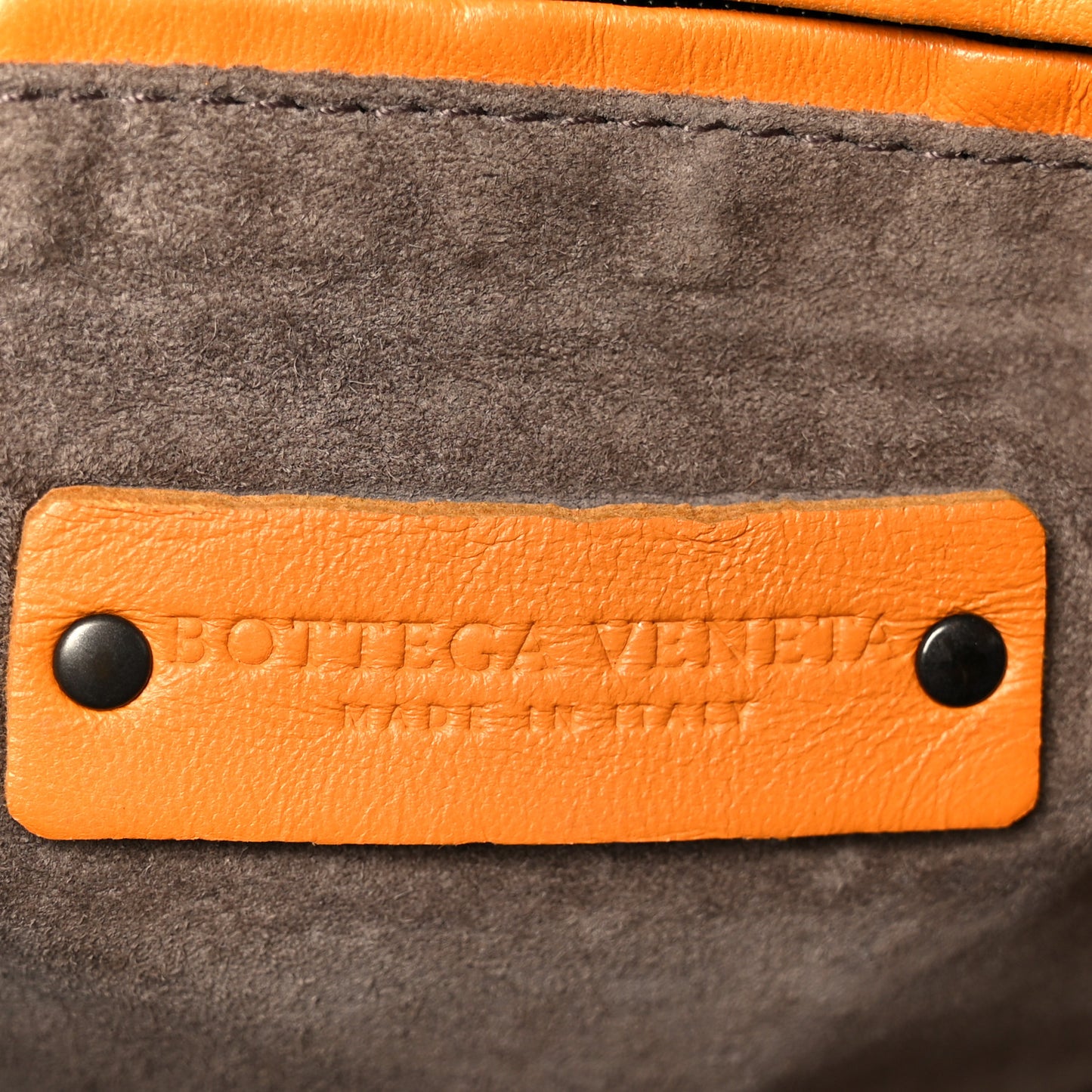 Nappa Intrecciato Nodini Crossbody Messenger Orange