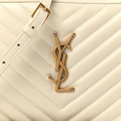 Saint Laurent Calfskin Matelasse Monogram Lou Camera Bag Crema Soft 8 of 11