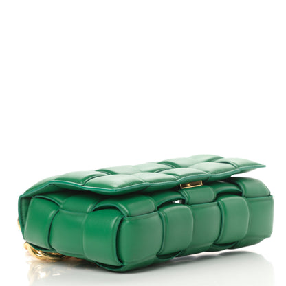 Bottega Veneta Lambskin Maxi Intreccio Padded Chain Cassette Crossbody Bag Racing Green 4 of 12