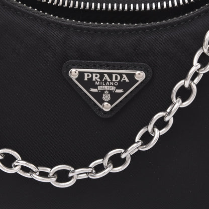 Prada Tessuto Nylon Mini Re-Edition 2000 Shoulder Bag Black 8 of 9