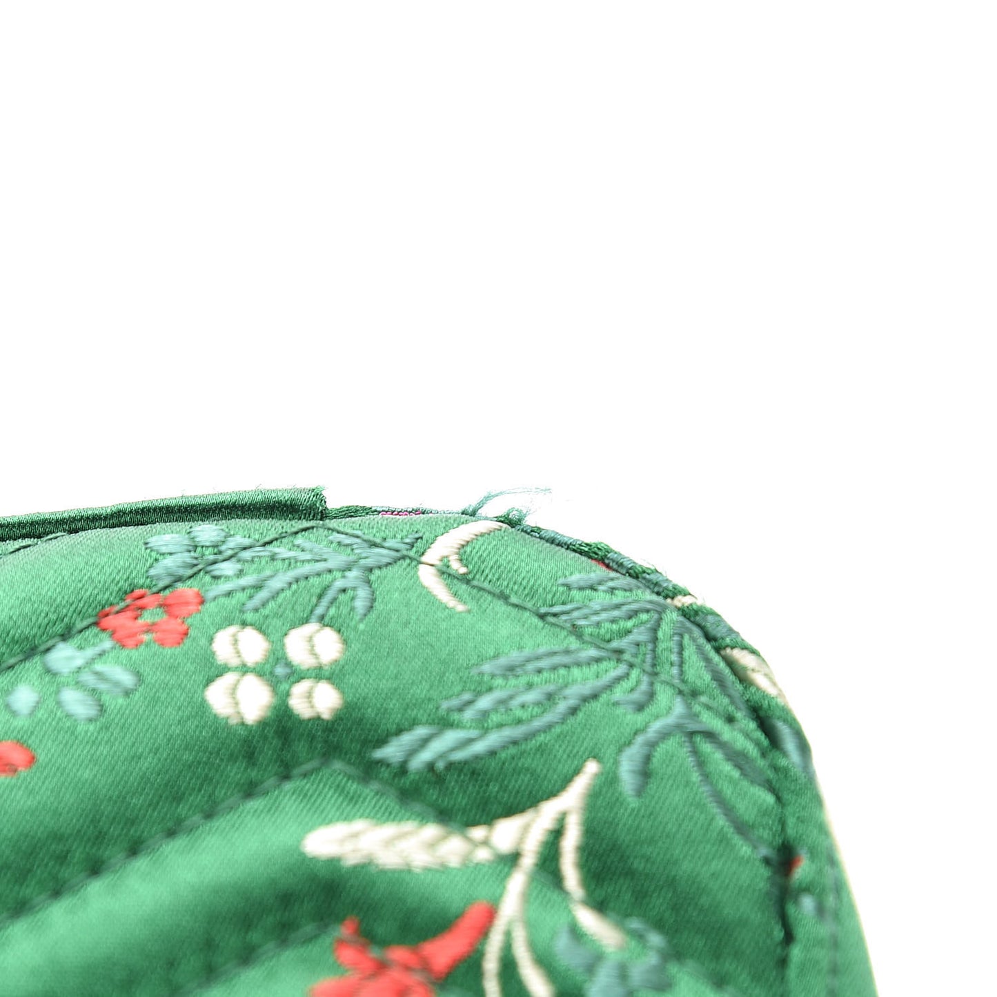 Jacquard Matelasse Floral Medium GG Marmont Shoulder Bag Green