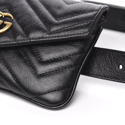 Gucci Calfskin Matelasse GG Marmont 2.0 Multi Belt Bag 85 34 Black 10 of 10