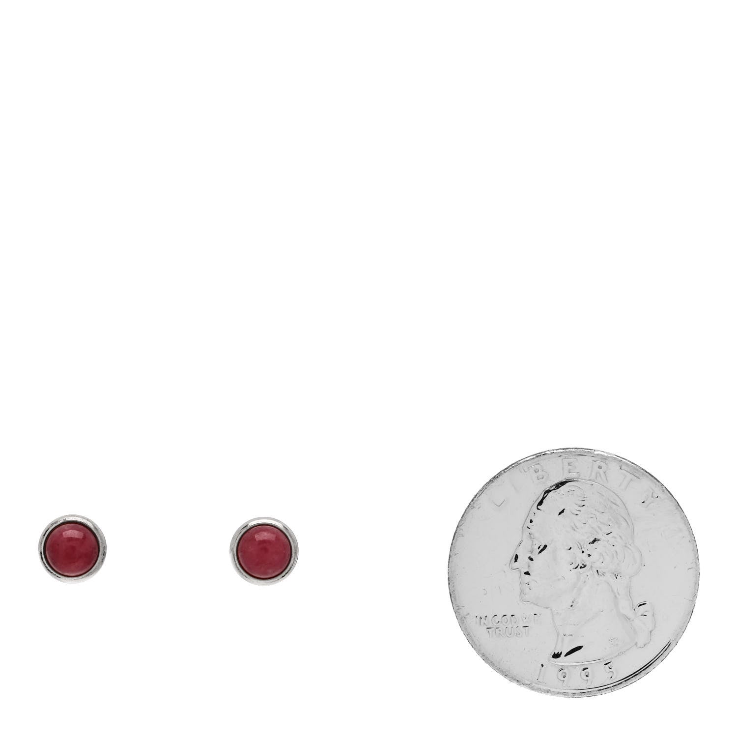 Tiffany Sterling Silver Rhodonite Elsa Peretti Color by the Yard Earrings 2 of 5