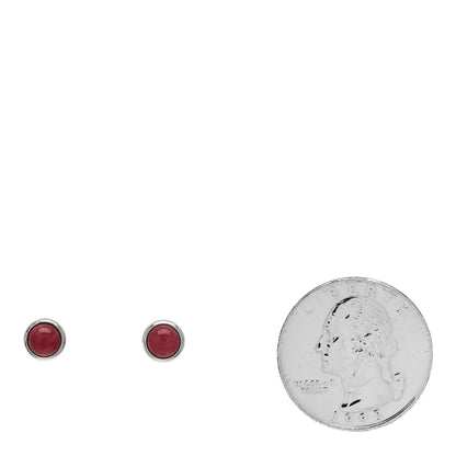 Tiffany Sterling Silver Rhodonite Elsa Peretti Color by the Yard Earrings 2 of 5