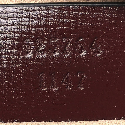 Gucci GG Supreme Monogram Textured Calfskin Retro Interlocking G Travel Pouch Beige Ebony Burgundy 6 of 11