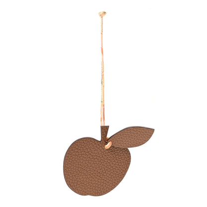 Hermes Taurillon Clemence Chevre Mysore Silk Petit H Apple Leaf Bag Charm 1 of 4