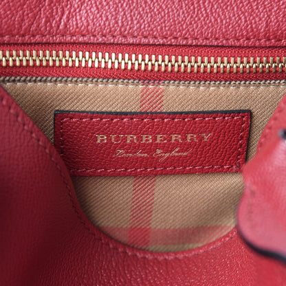 Burberry Soft Grain Medium Buckle Tote Parade Red 7 of 17
