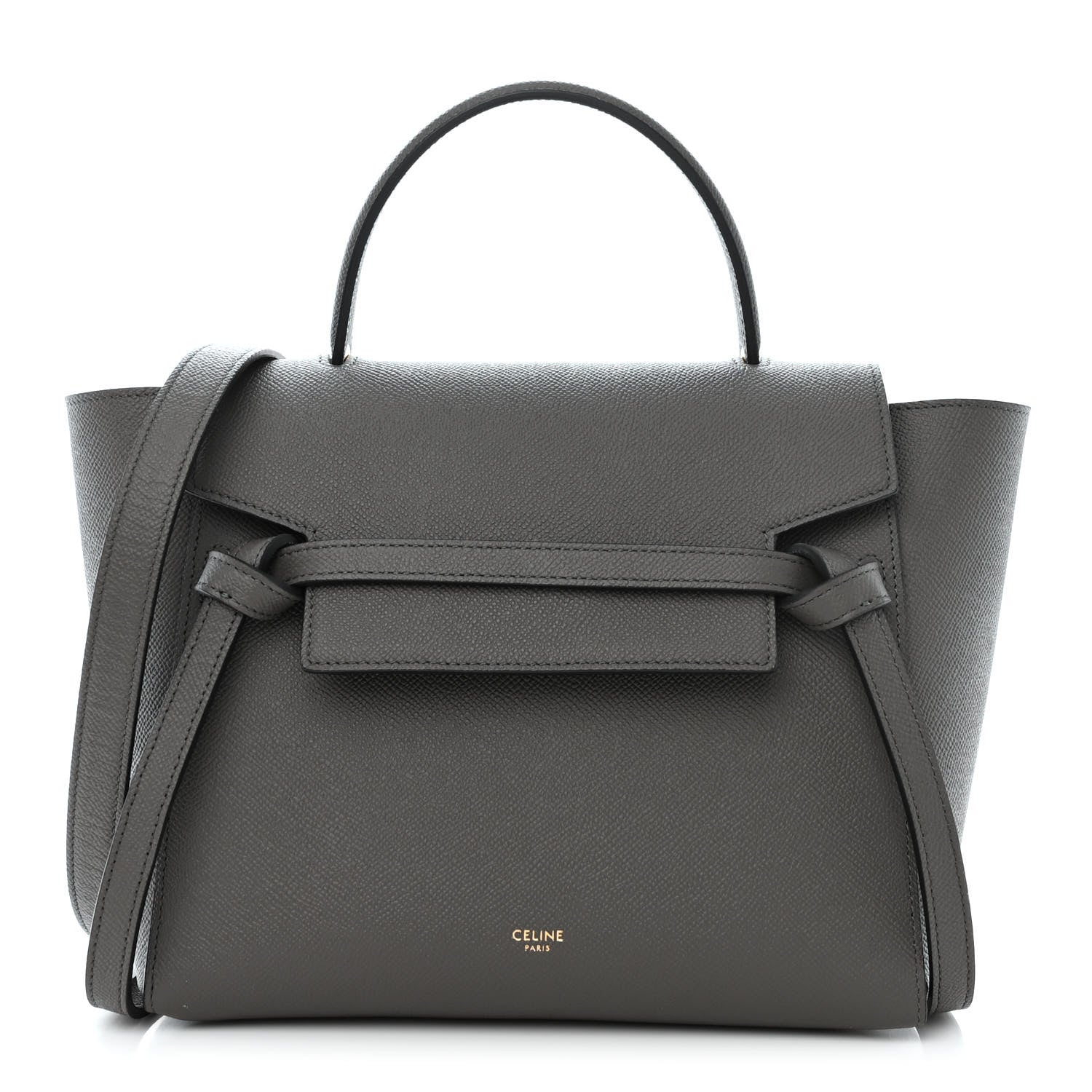 Celine Grained Calfskin Micro Belt Bag Grey 2 of 10