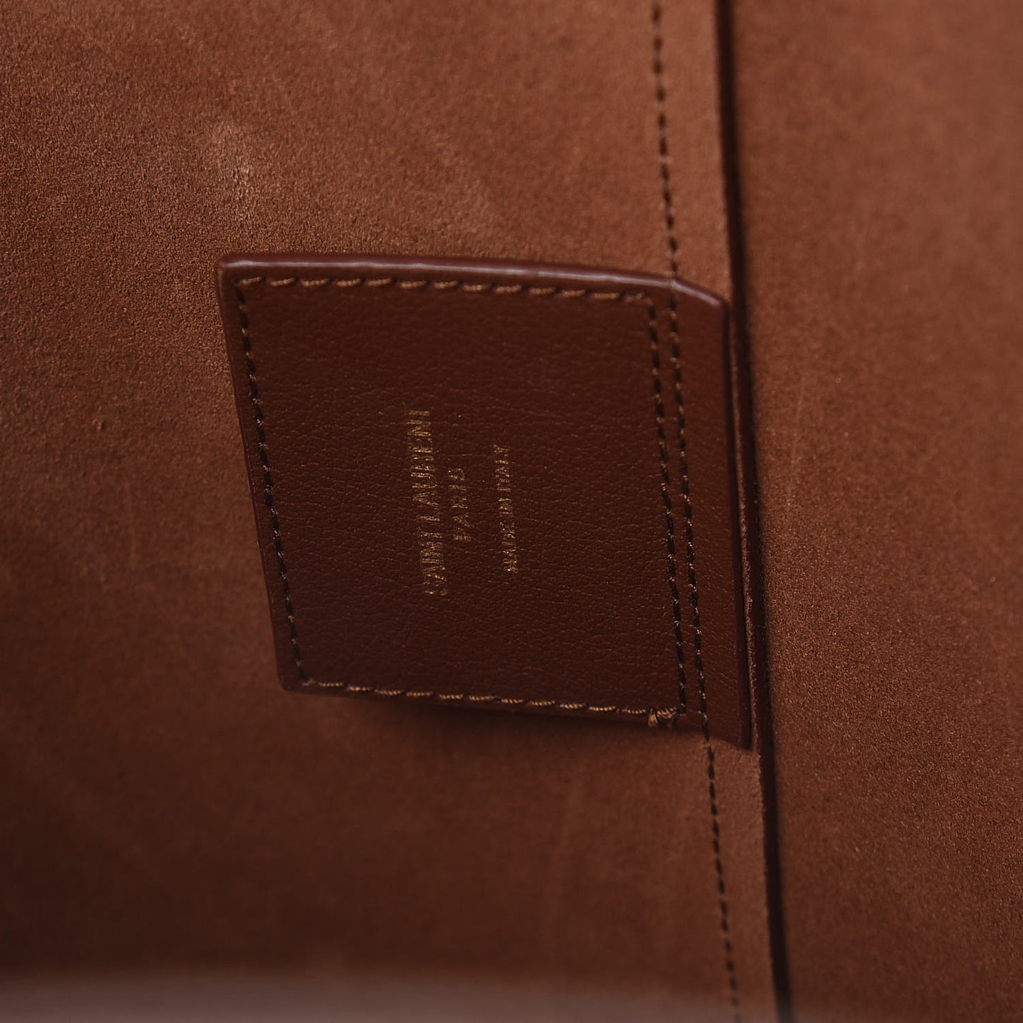 Calfskin Large Shopping Tote Old Brandy
