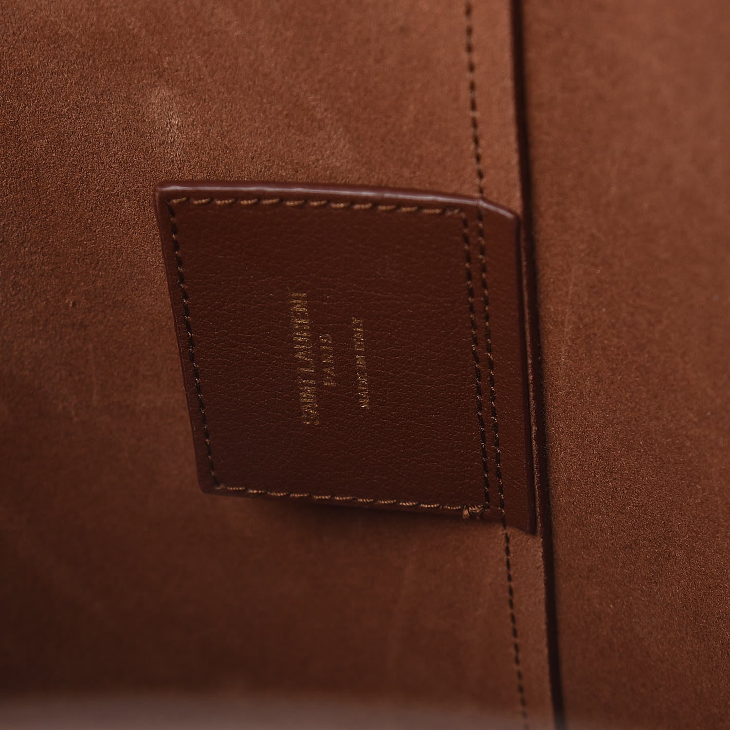 Saint Laurent Calfskin Large Shopping Tote Old Brandy 7 of 10