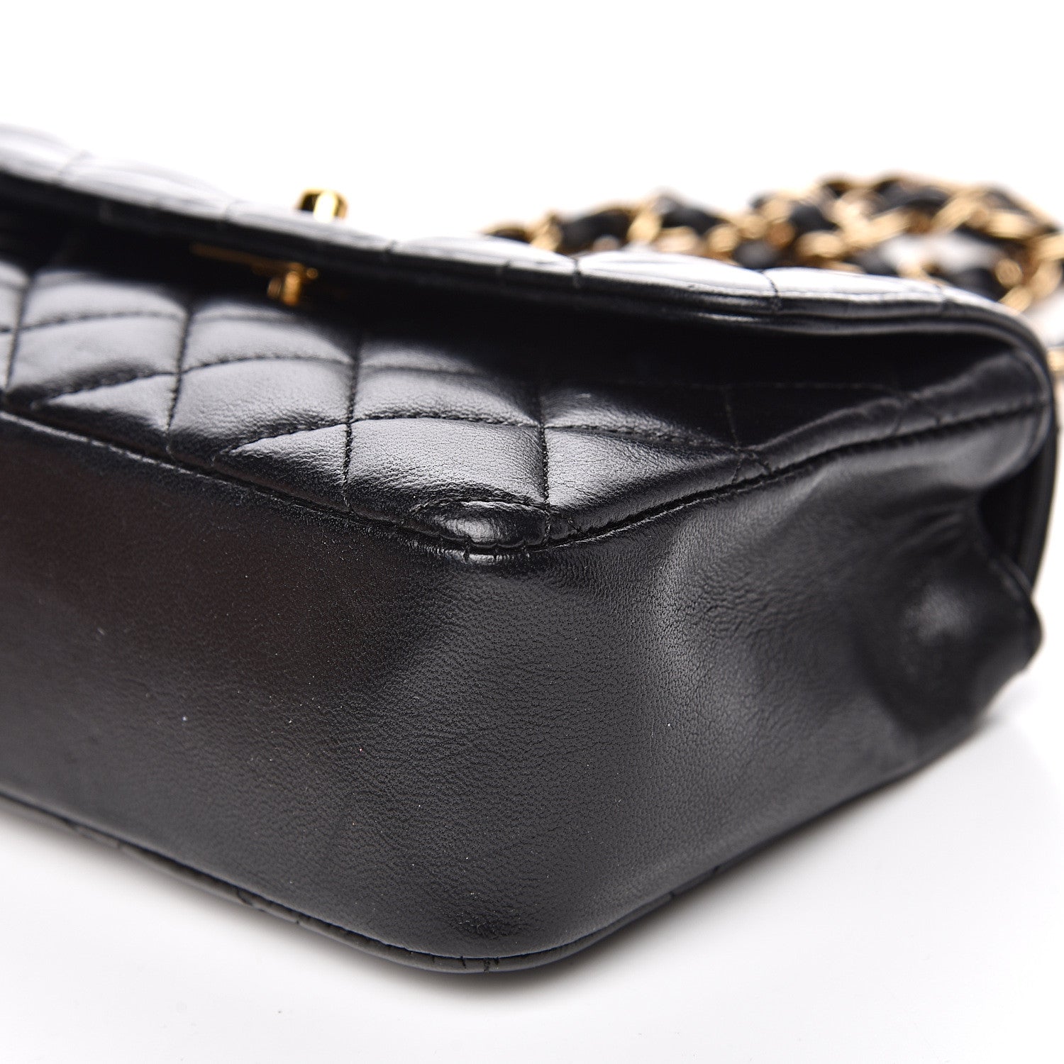 Chanel Lambskin Quilted Mini Rectangular Flap Bag Black 11 of 18