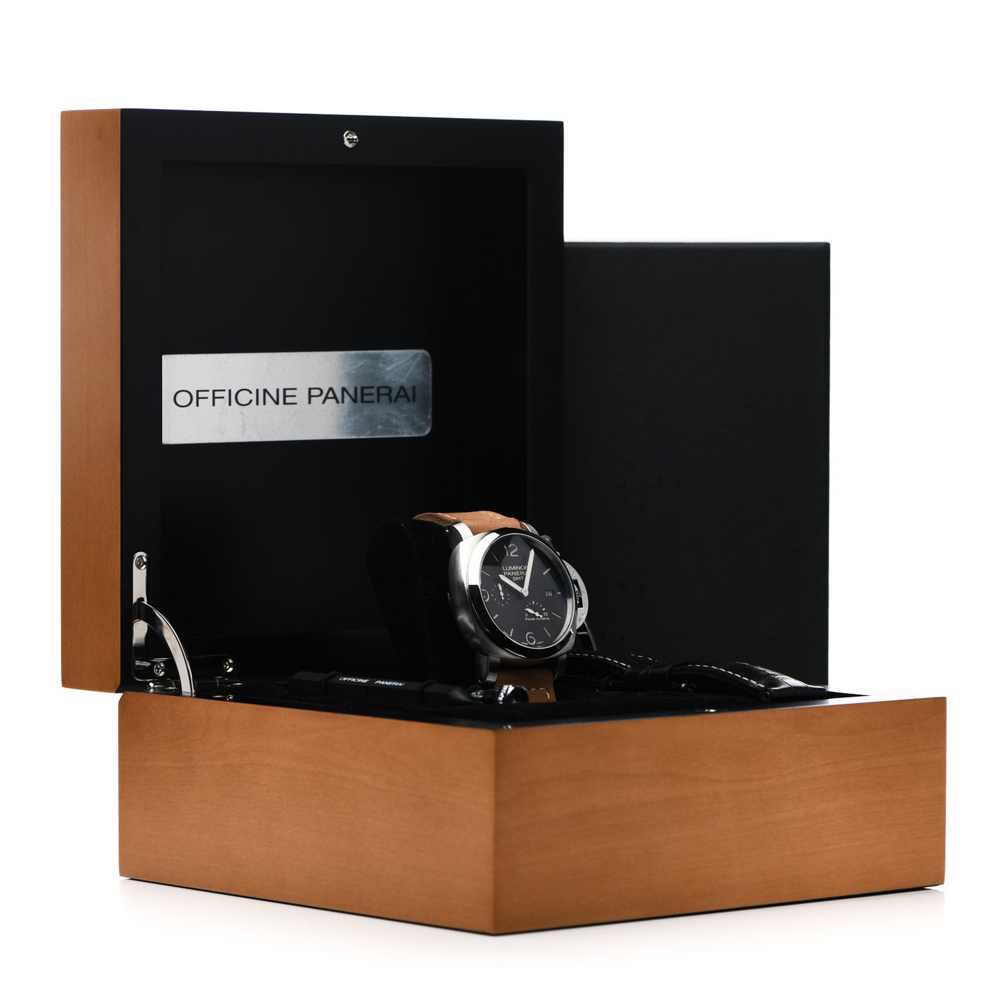 Stainless Steel Calfskin 44mm Luminor 1950 3 Day Power Reserve Automatic Watch Black PAM00321