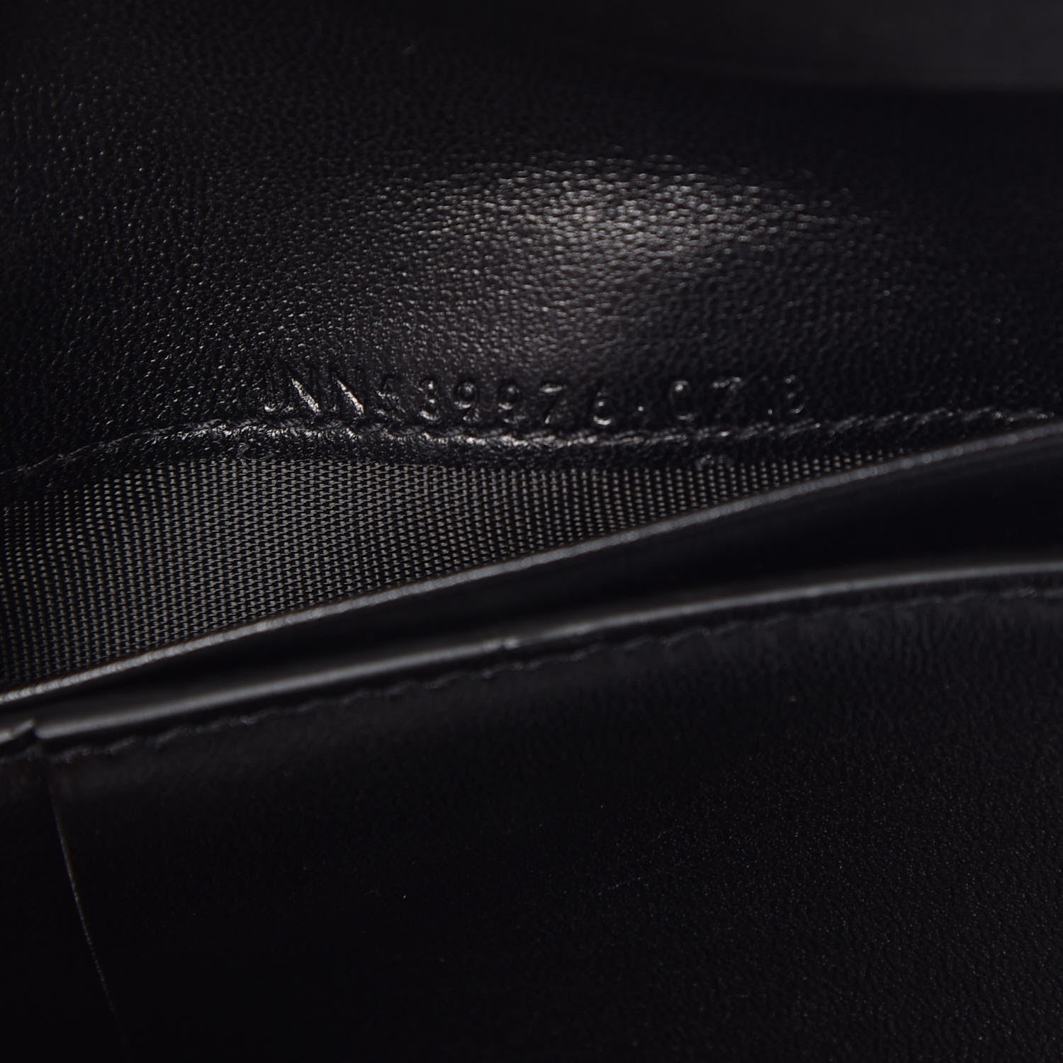 Saint Laurent Lambskin Matelasse Monogram Vicky Tri-Fold Wallet Black 7 of 8