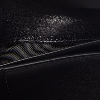 Saint Laurent Lambskin Matelasse Monogram Vicky Tri-Fold Wallet Black 7 of 8