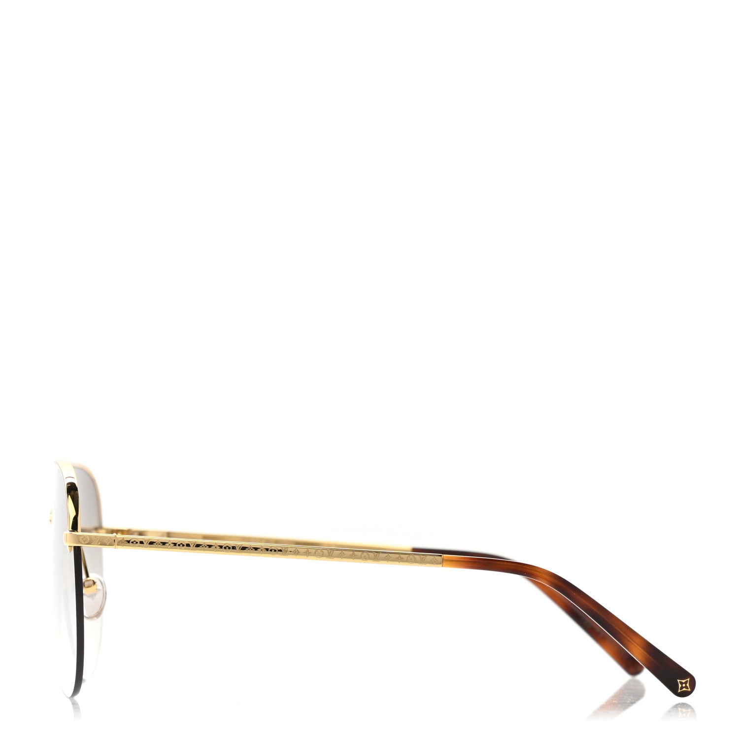 Louis Vuitton Grease Mask Sunglasses Z1469U Gold 3 of 10
