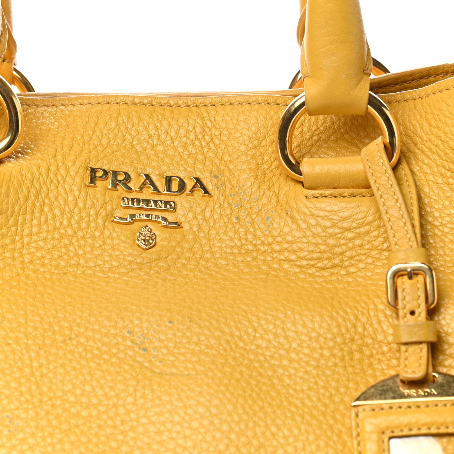 Prada Vitello Daino Side Zip Tote Mimosa 9 of 19