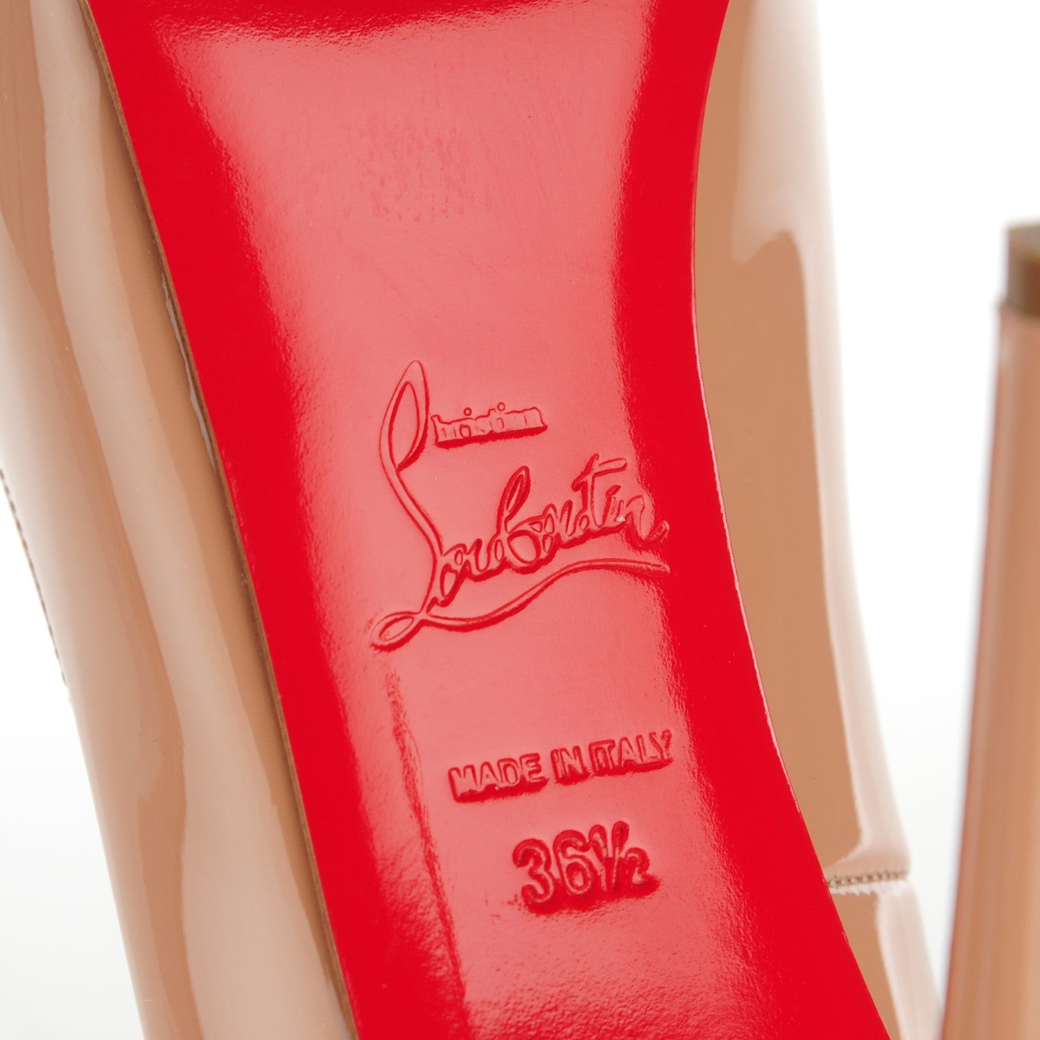 Christian Louboutin Patent New Very Prive 120 Pumps 36.5 Nude 6 of 7