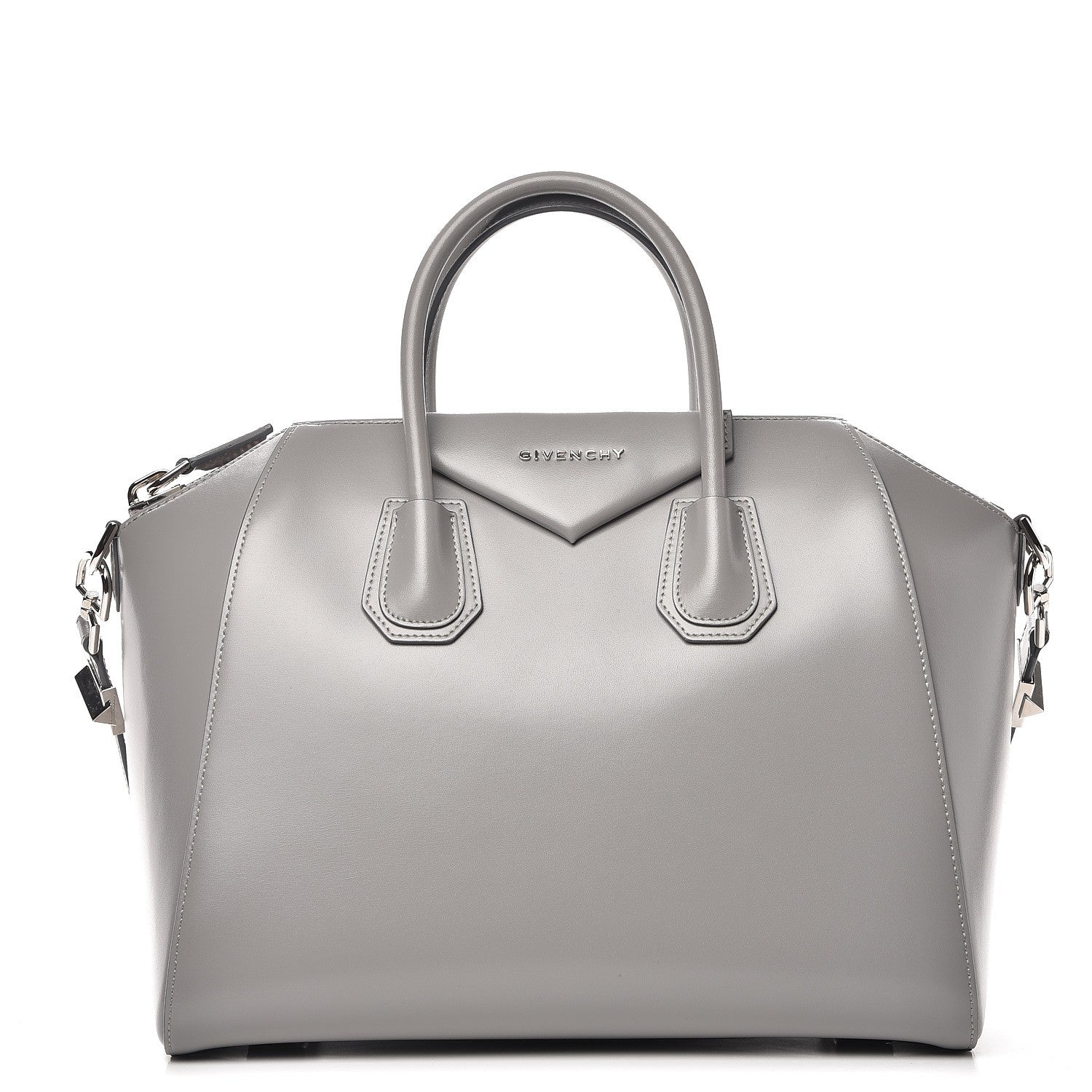 Givenchy Shiny Lord Calfskin Medium Antigona Pearl Grey 2 of 15