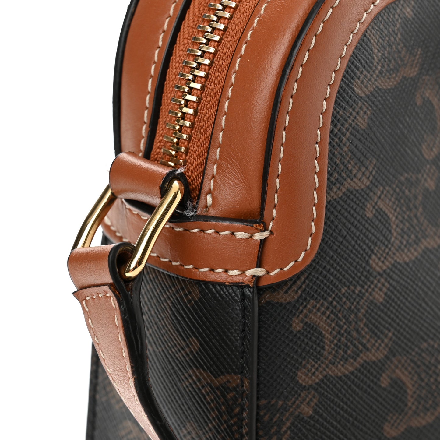 Triomphe Canvas Small Camera Bag Tan