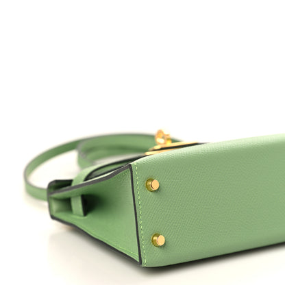Hermes Epsom Mini Kelly Sellier 20 Vert Criquet 8 of 9