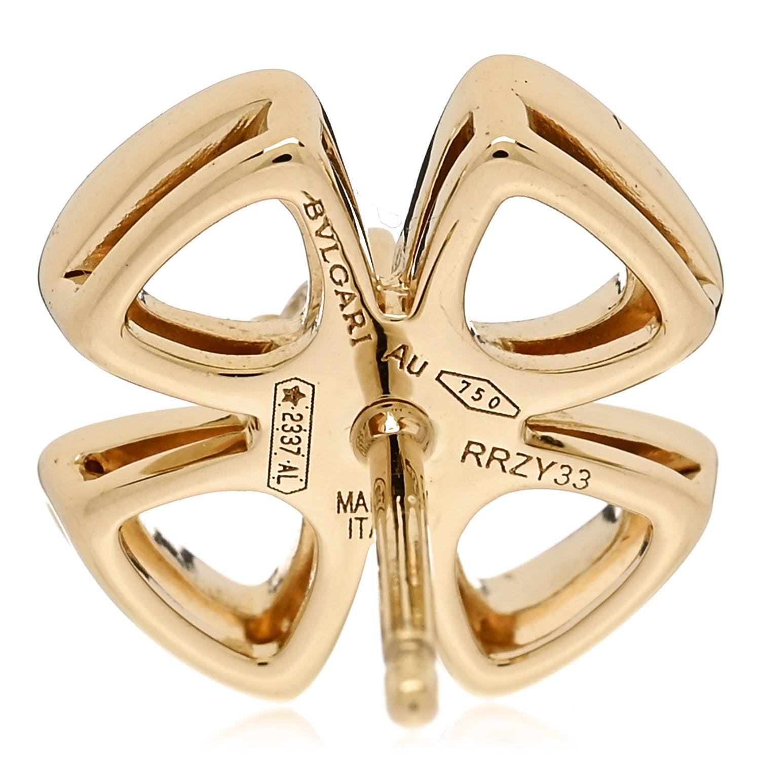 Bulgari 18K Yellow Gold Diamond Fiorever Earrings 4 of 5