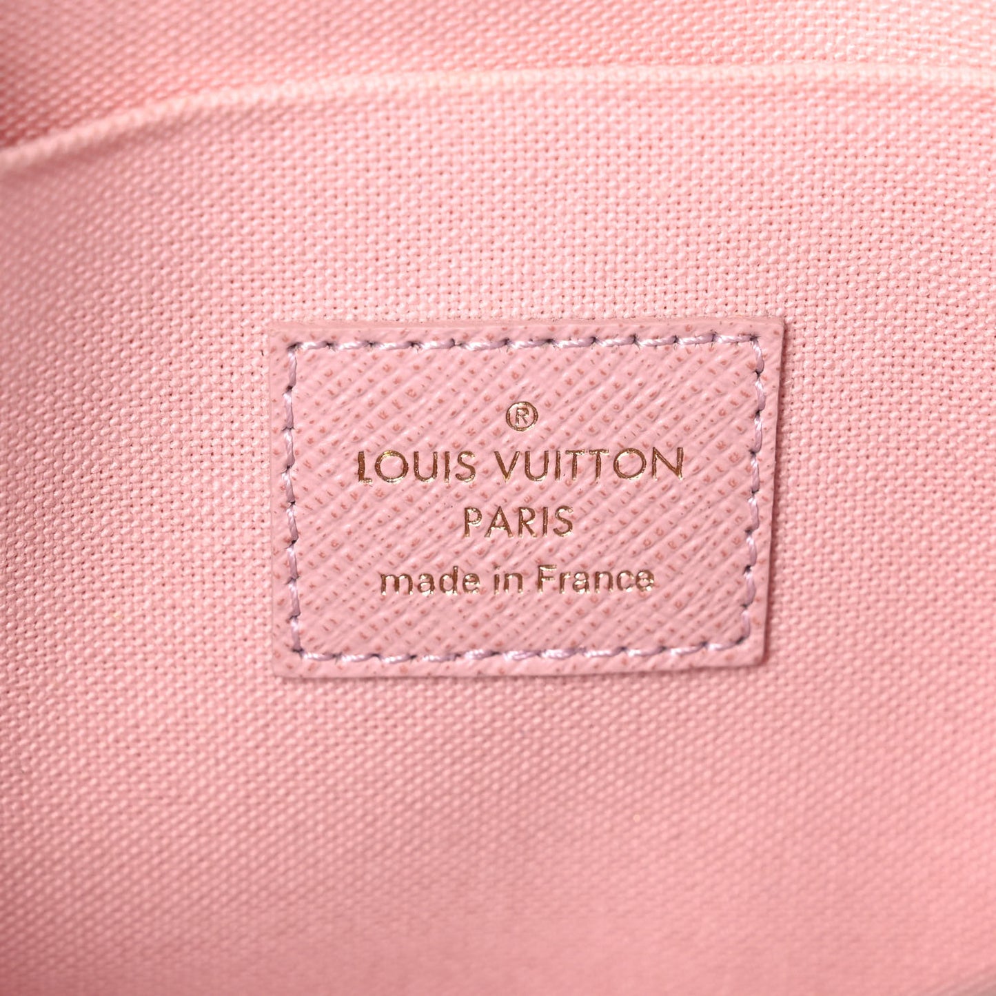 Damier Azur Pochette Felicie Chain Wallet Rose Ballerine
