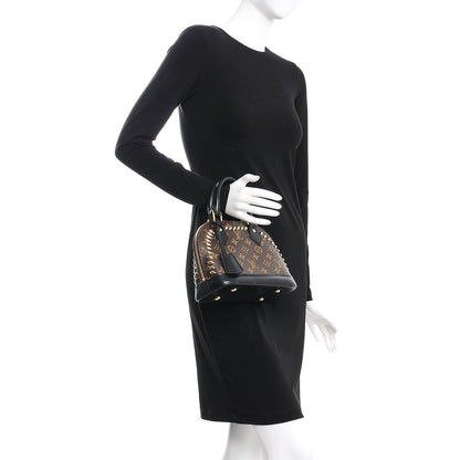 Louis Vuitton Monogram Macassar Studded Alma BB 3 of 8