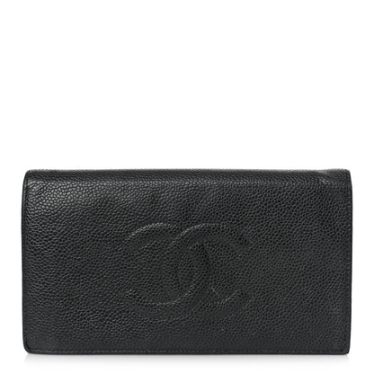 Chanel Caviar Timeless CC Yen Wallet Black 1 of 11
