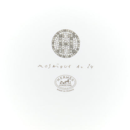 Hermes Porcelain Mosaique Au 24 Sushi Plate Platine 6 of 8